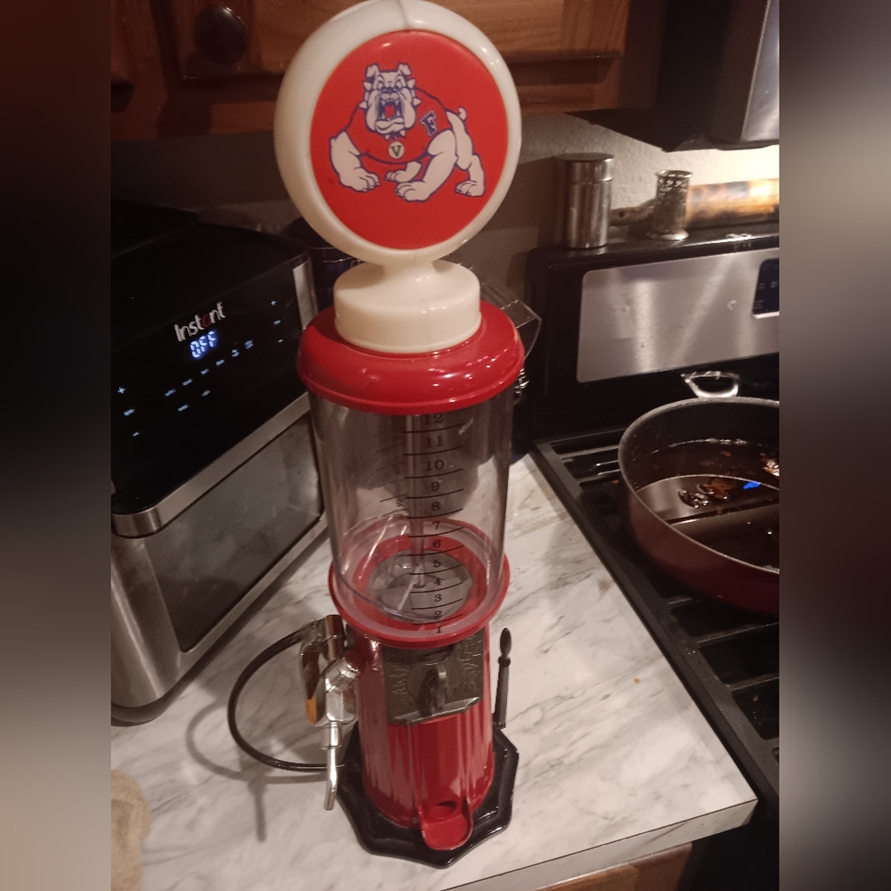 NCAA Fresno State Old Fashion Gas Pump Gumball Machine 21.5in Collectible